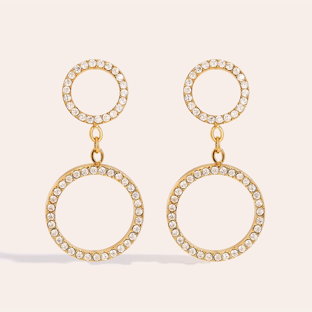 Dewdrop Circle Earrings