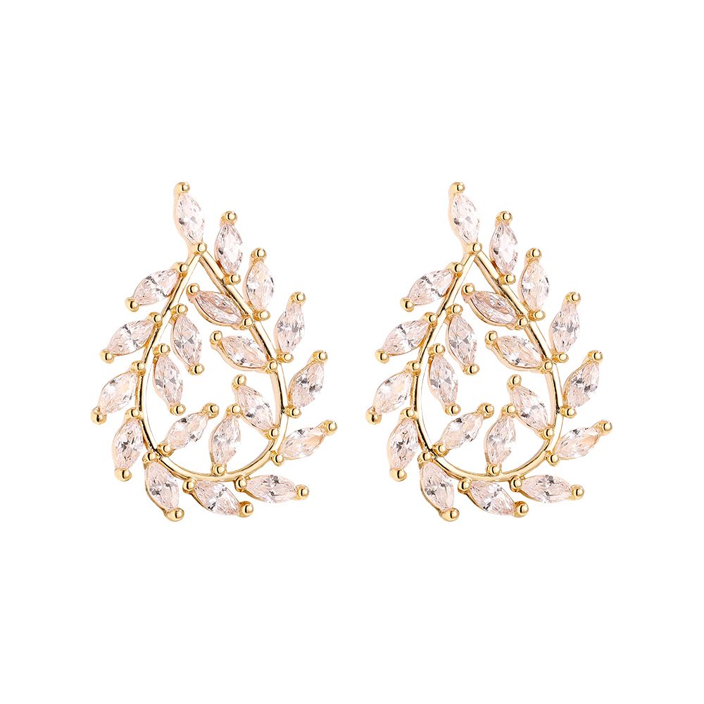 Golden Leaf Sparkle Earrings