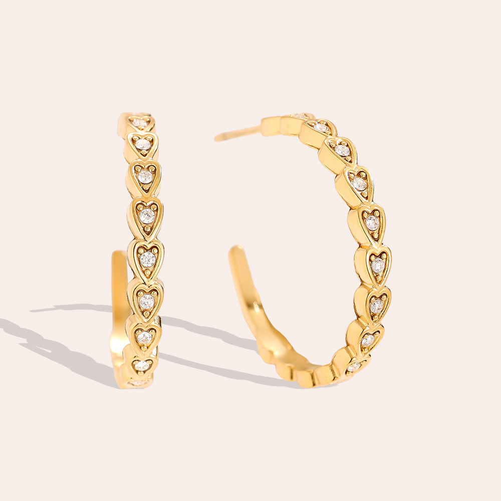 Wild Blossom Heart Hoops